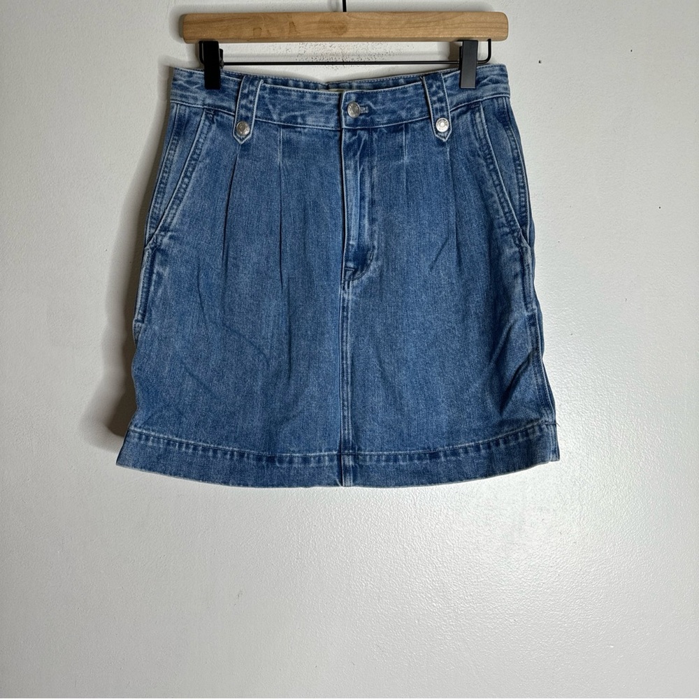 Madewell 26 Denim Pleated Mini Skirt New CP‎